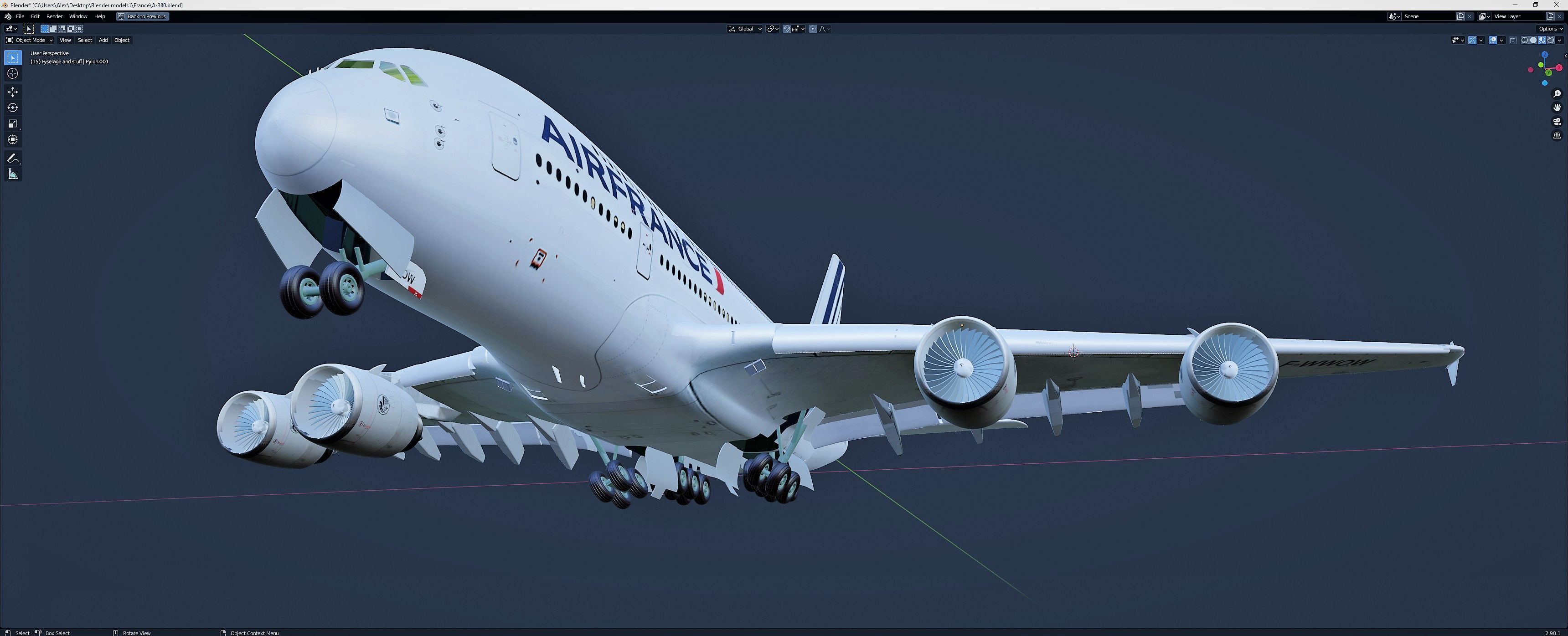 A 380 Free 3D model_7