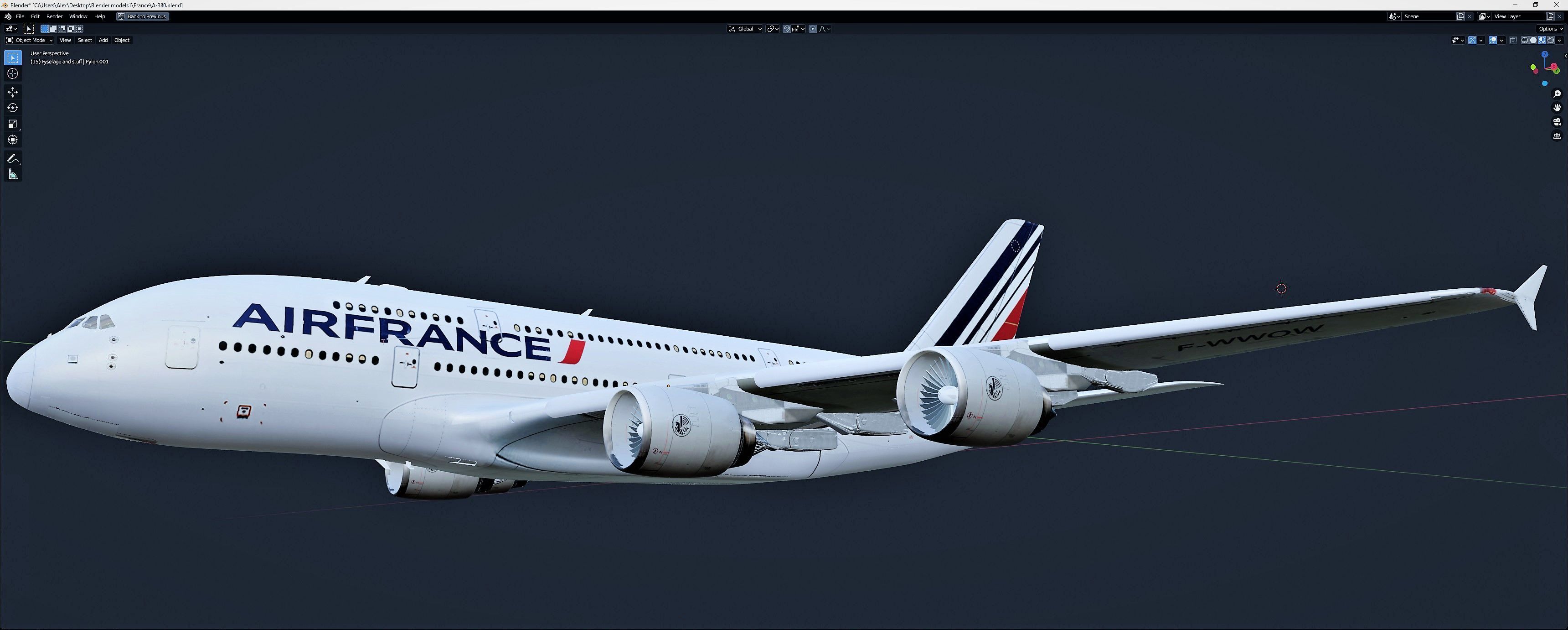A 380 Free 3D model_4
