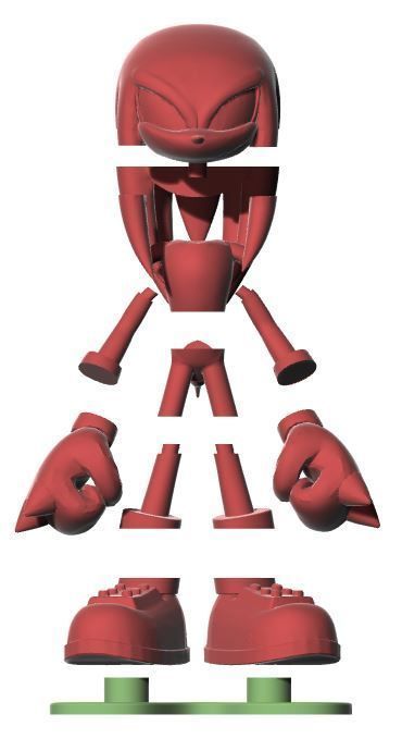 Knuckles - 35cm 3D print model_7