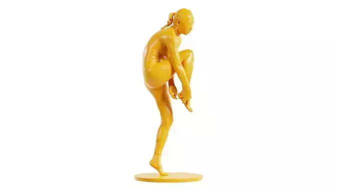 Woman Wearing Snake Catsuit 13 3D print model
