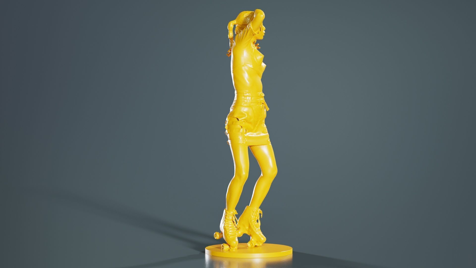 Woman Wearing Motorbike Outfit 31 3D print model_4