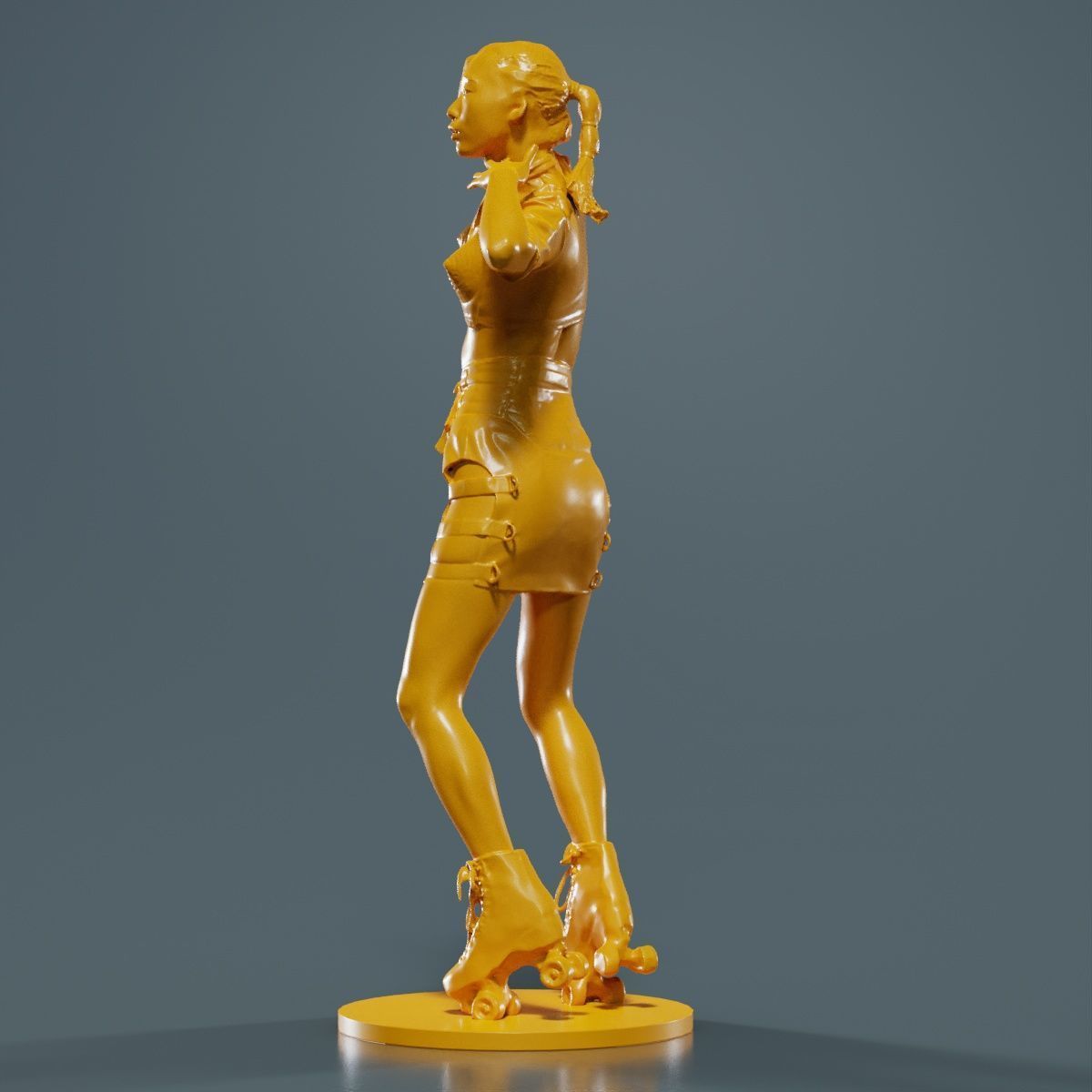 Woman Wearing Motorbike Outfit 31 3D print model_15