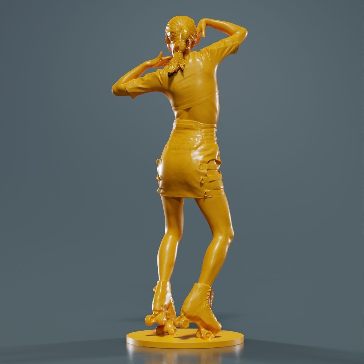 Woman Wearing Motorbike Outfit 31 3D print model_13