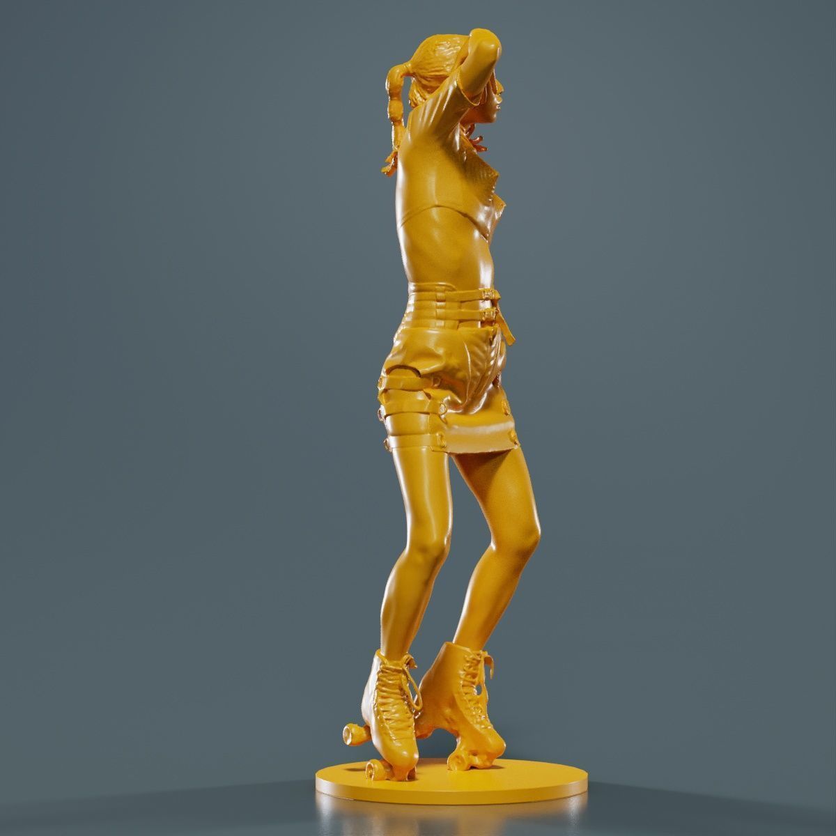 Woman Wearing Motorbike Outfit 31 3D print model_11