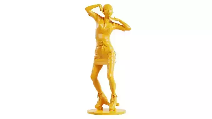 Woman Wearing Motorbike Outfit 31 3D print model
