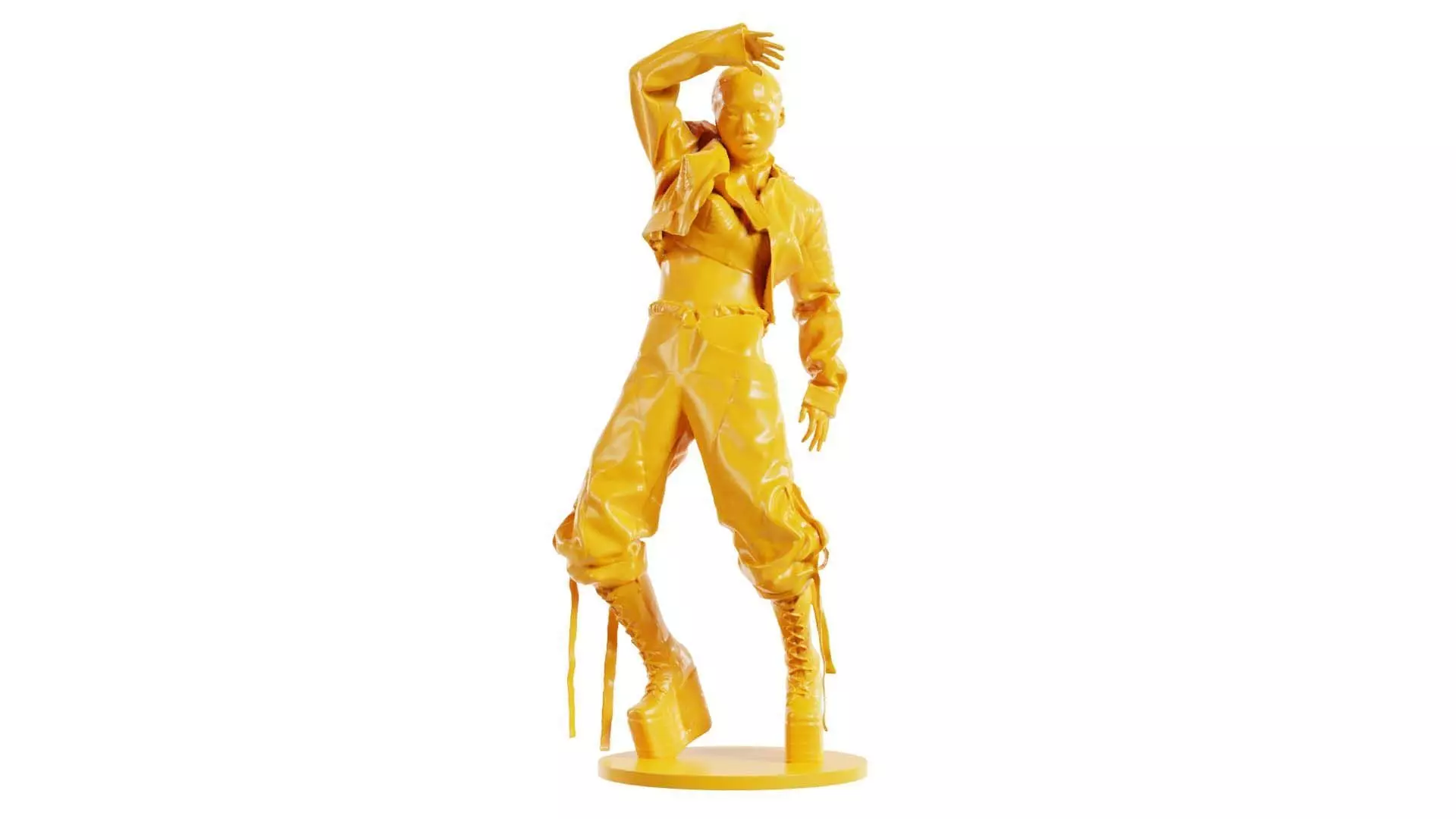 Woman Wearing Motorbike Outfit 16 3D print model