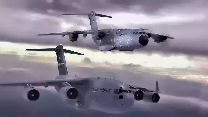 C 17 Transport plane Free 3D model