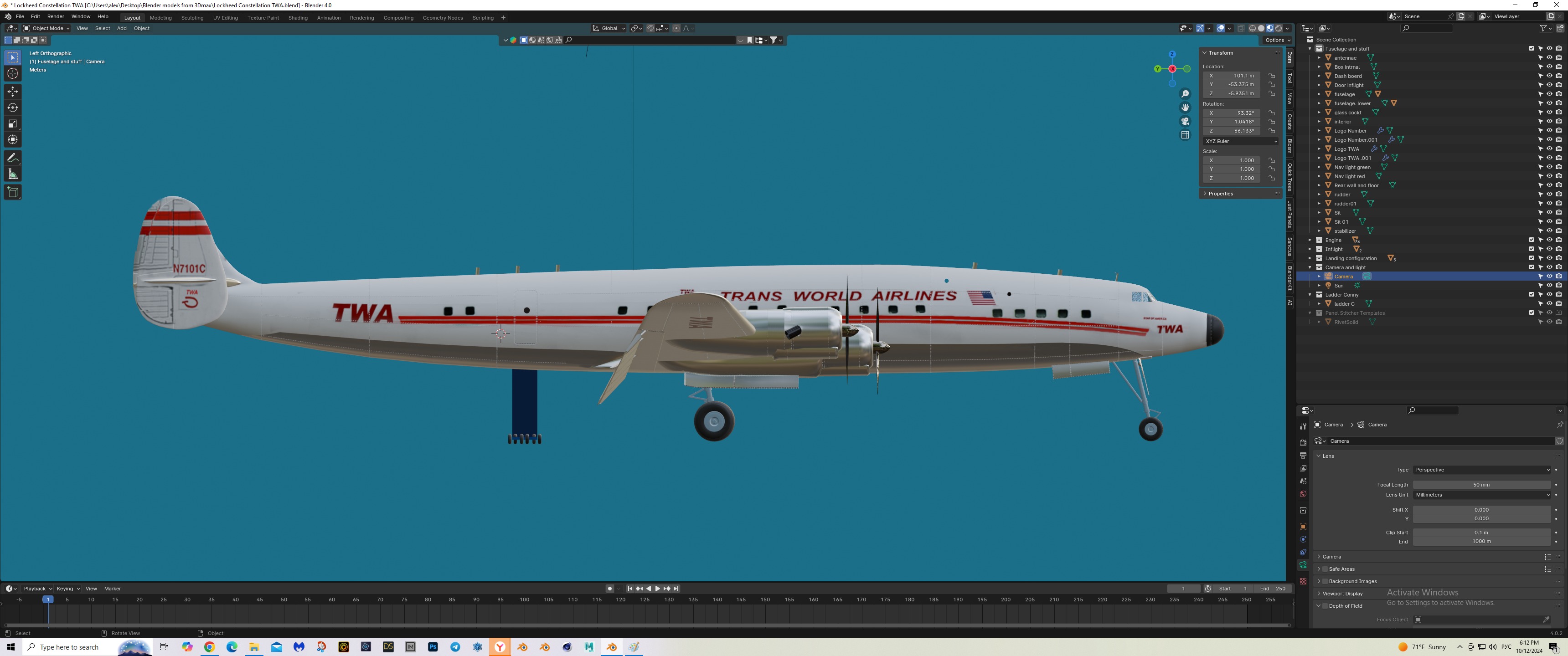 Lockheed Constellation Free 3D model_4