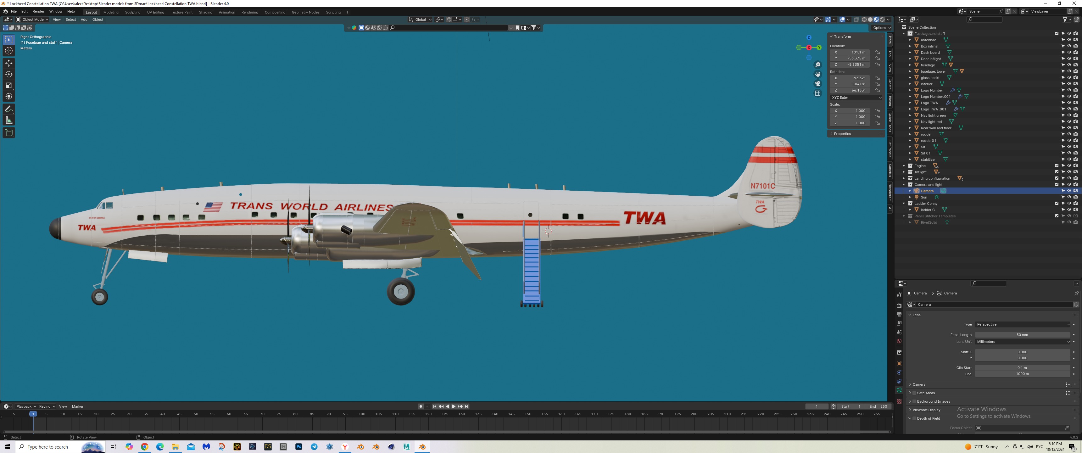 Lockheed Constellation Free 3D model_2