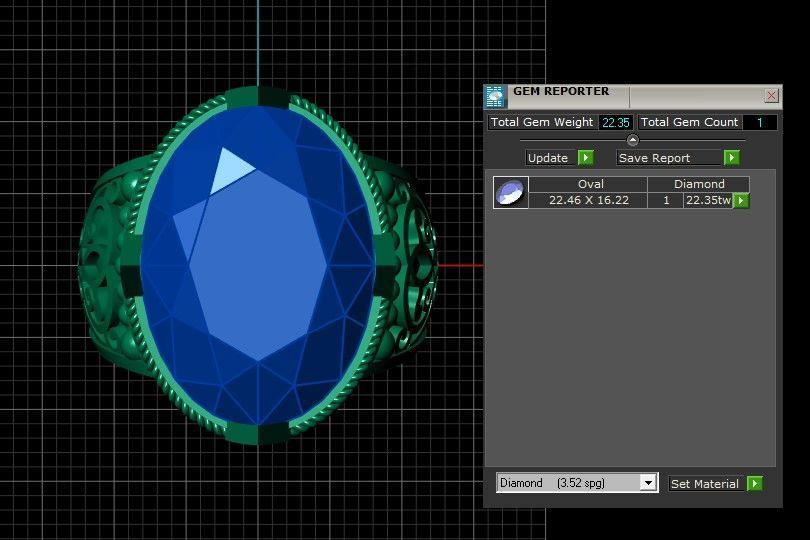 red ruby men ring 3d printable model 3D print model_1