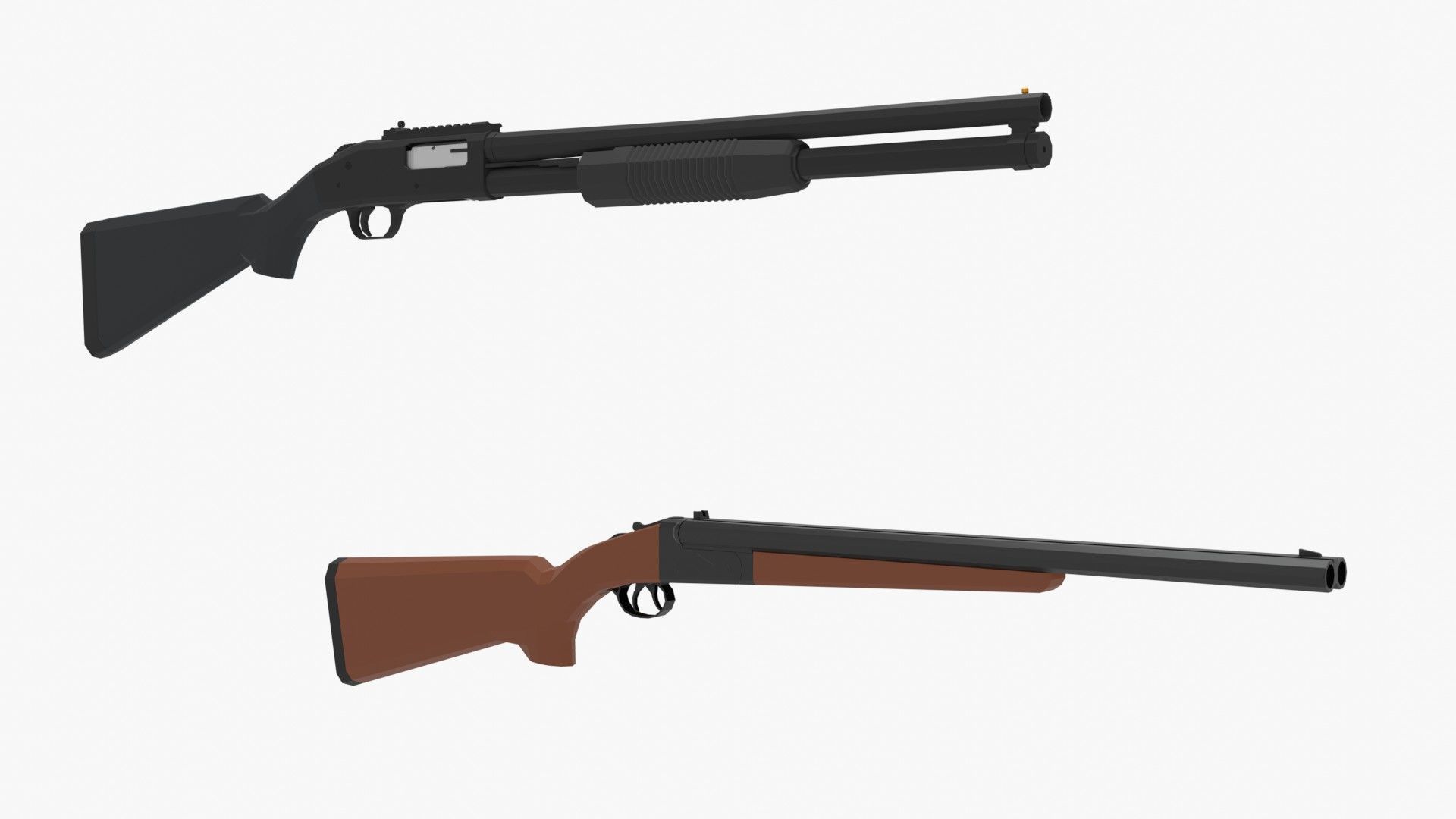 Low-Poly Weapons Pack Low-poly 3D model_10