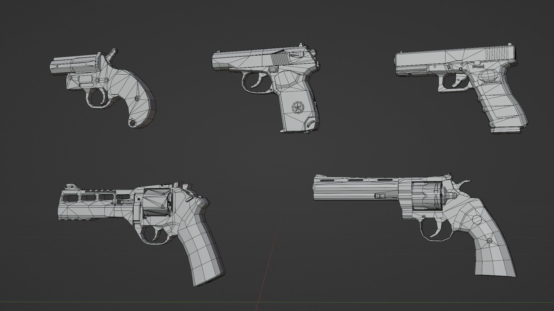 Low-Poly Weapons Pack Low-poly 3D model_28