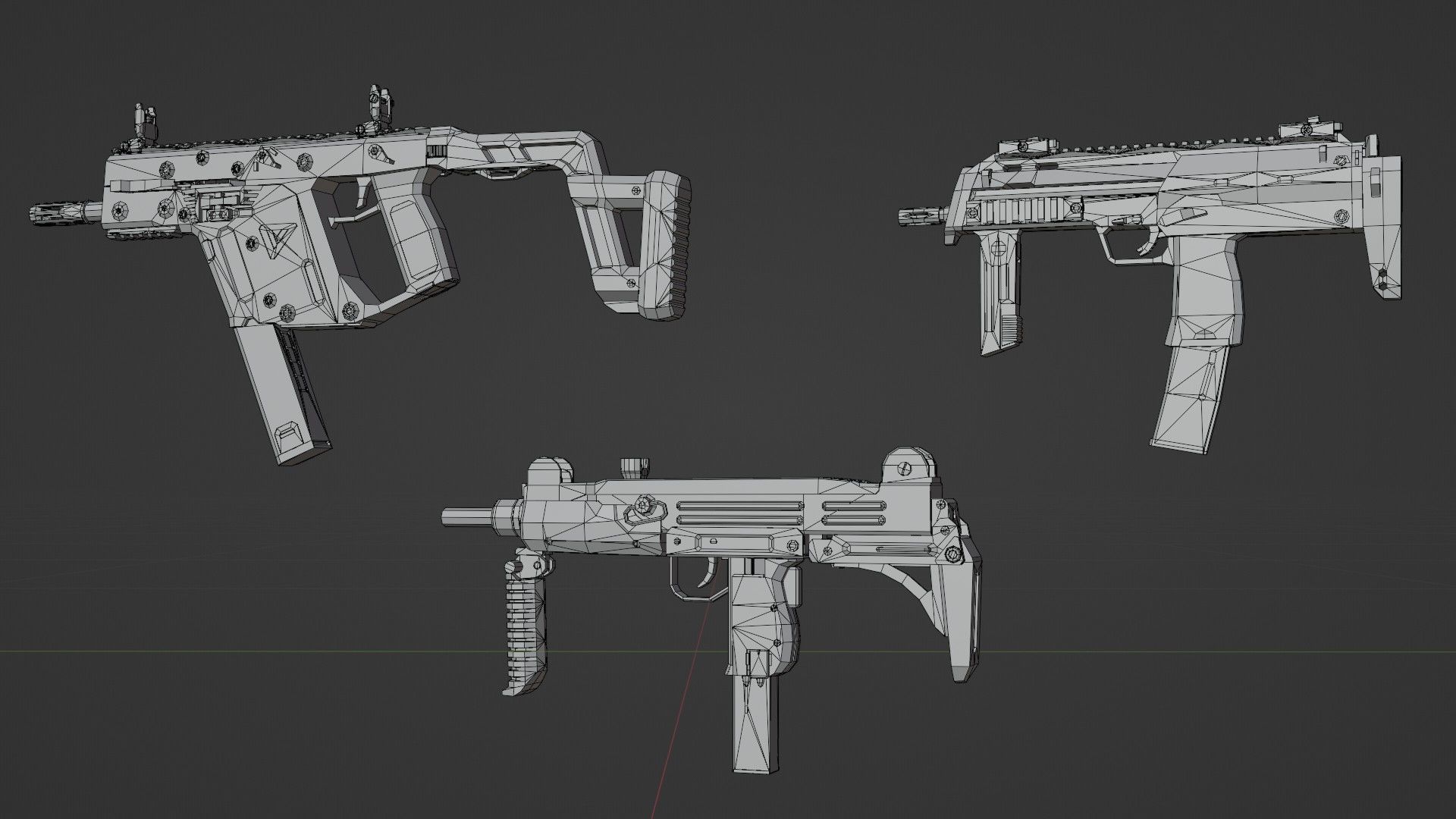 Low-Poly Weapons Pack Low-poly 3D model_29