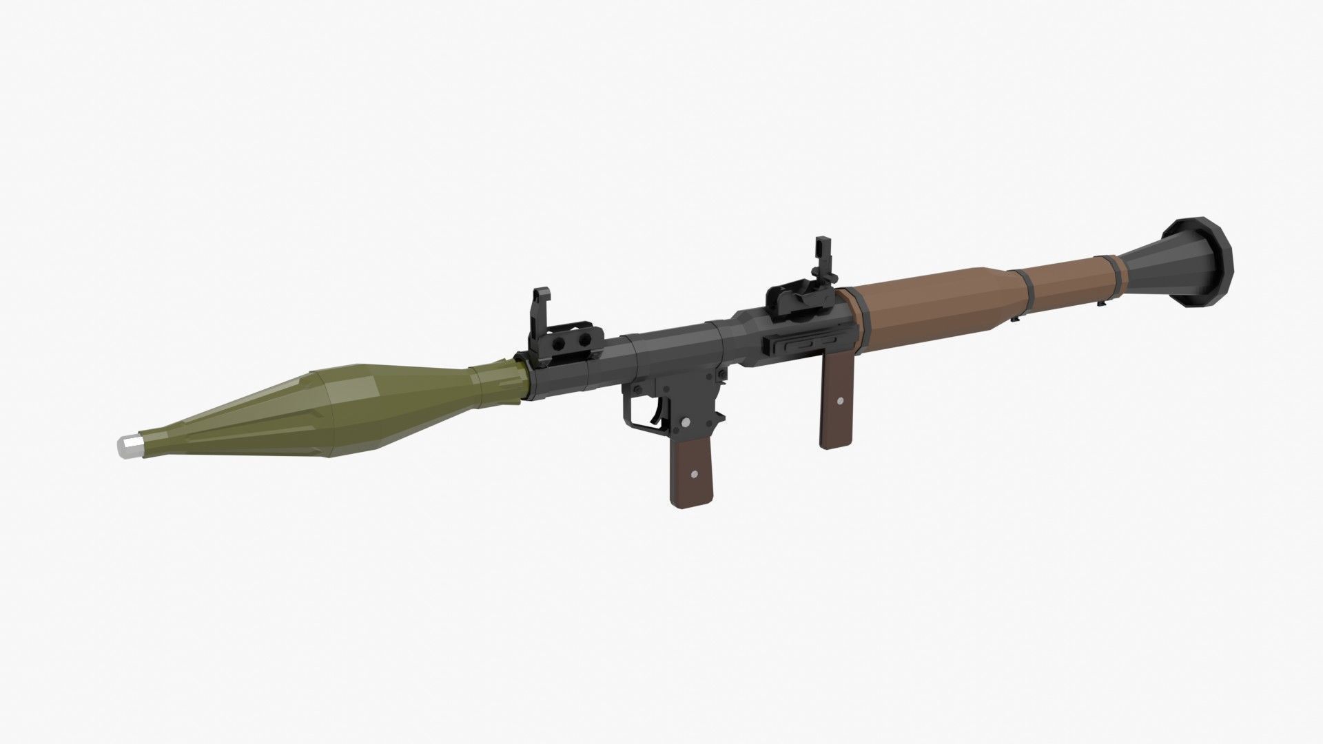 Low-Poly Weapons Pack Low-poly 3D model_19