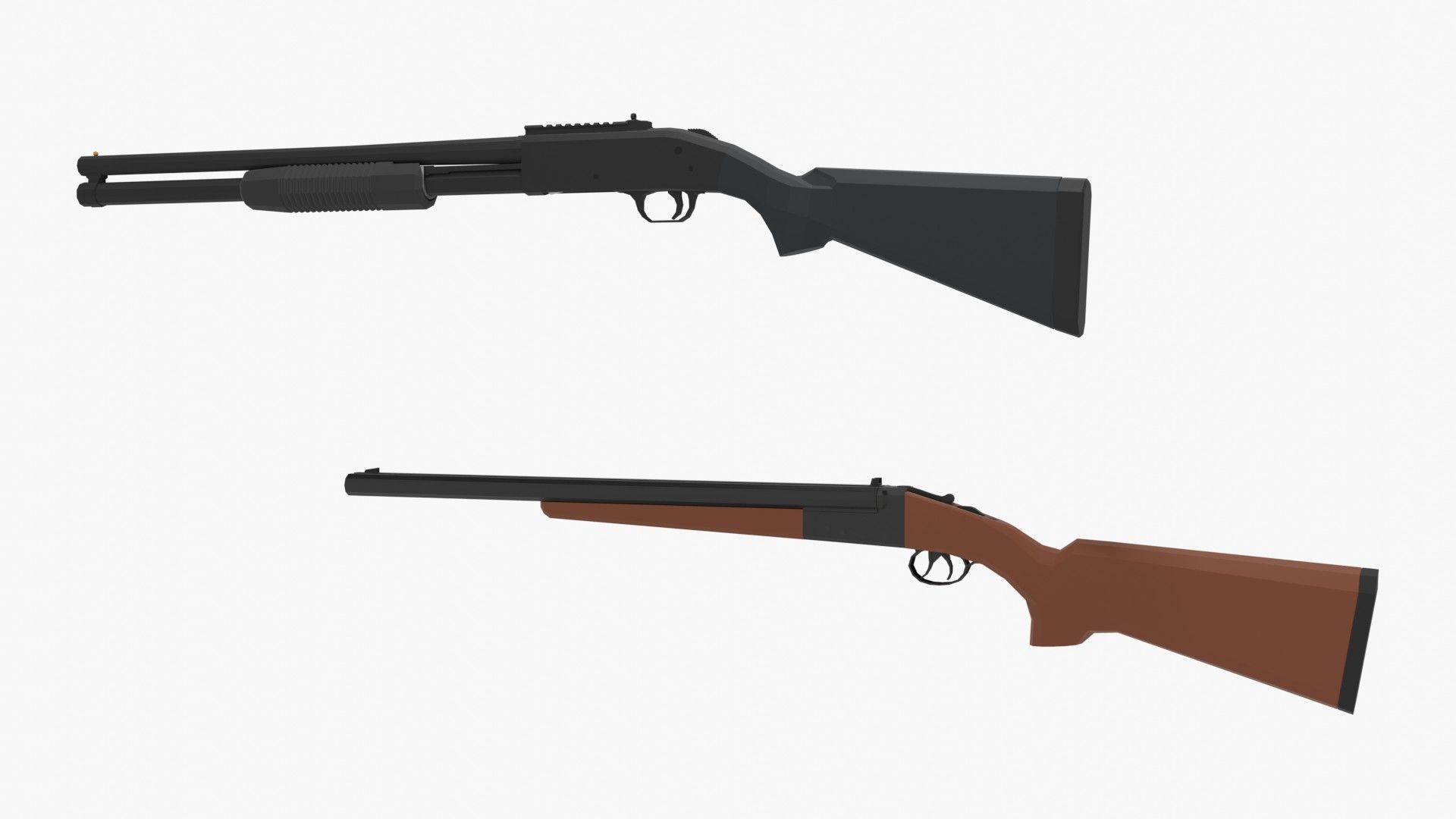 Low-Poly Weapons Pack Low-poly 3D model_9