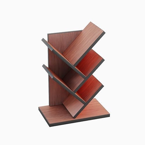 Small Bookshelf B 03 Low-poly 3D model