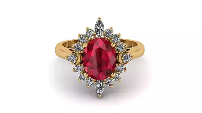 red ruby wedding for couple 3d printable model