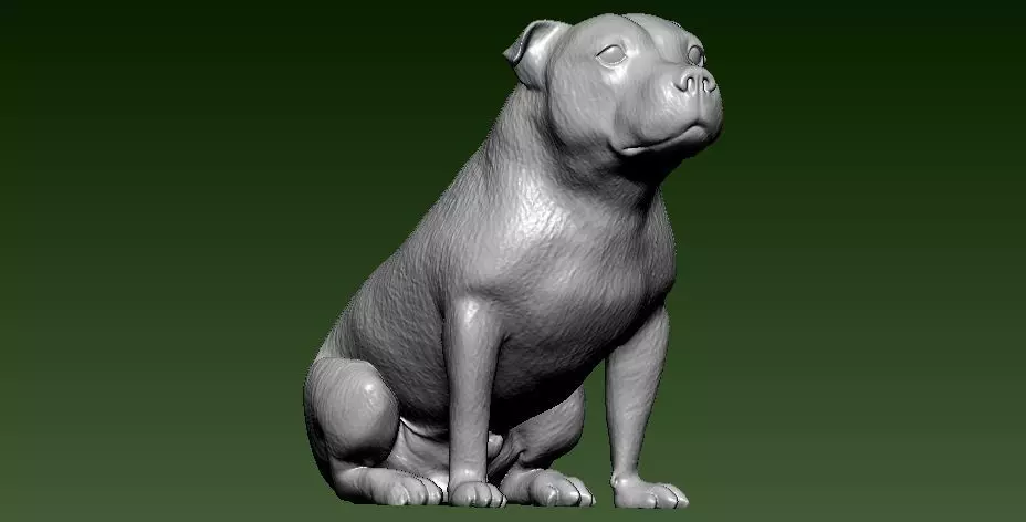 Hogan dog squats - 3D print - statue 3D print model_0