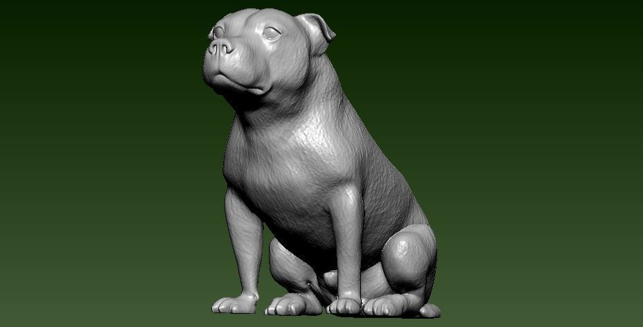 Hogan dog squats - 3D print - statue 3D print model_2