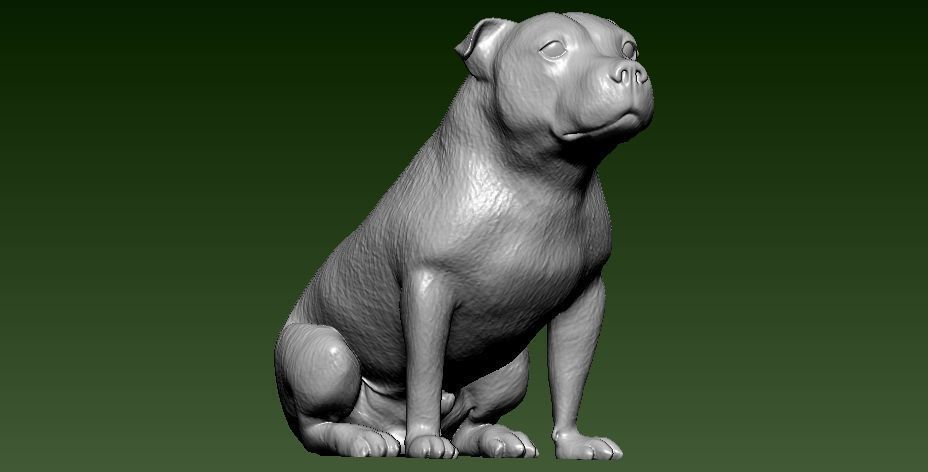 Hogan dog squats - 3D print - statue 3D print model_1