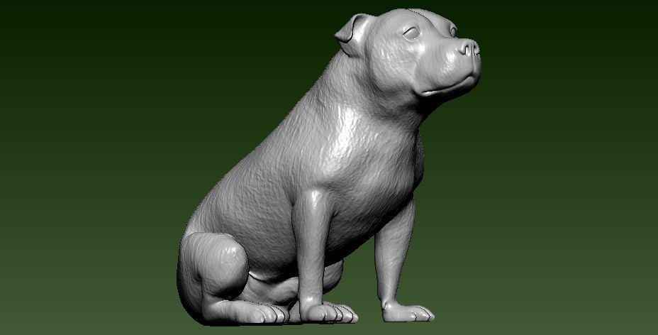 Hogan dog squats - 3D print - statue 3D print model_4