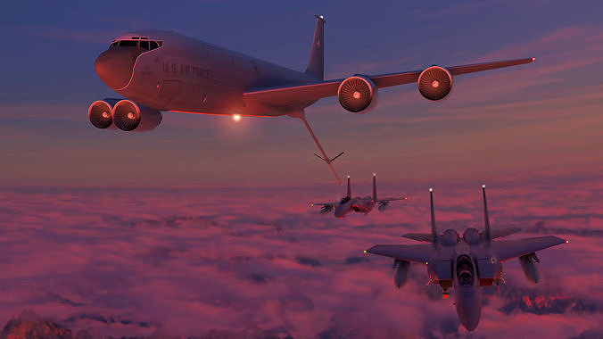 KC 135 tanker 3D model
