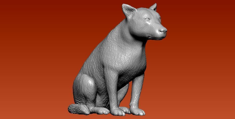 Cattle dog australian - 3D prin - statue 3D print model_1