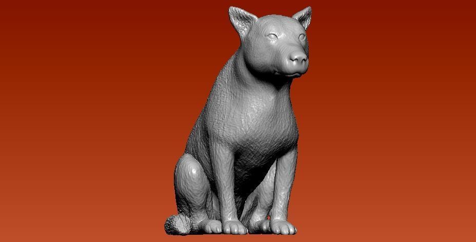Cattle dog australian - 3D prin - statue 3D print model_4