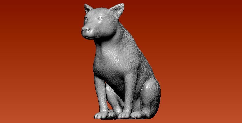 Cattle dog australian - 3D prin - statue 3D print model_3