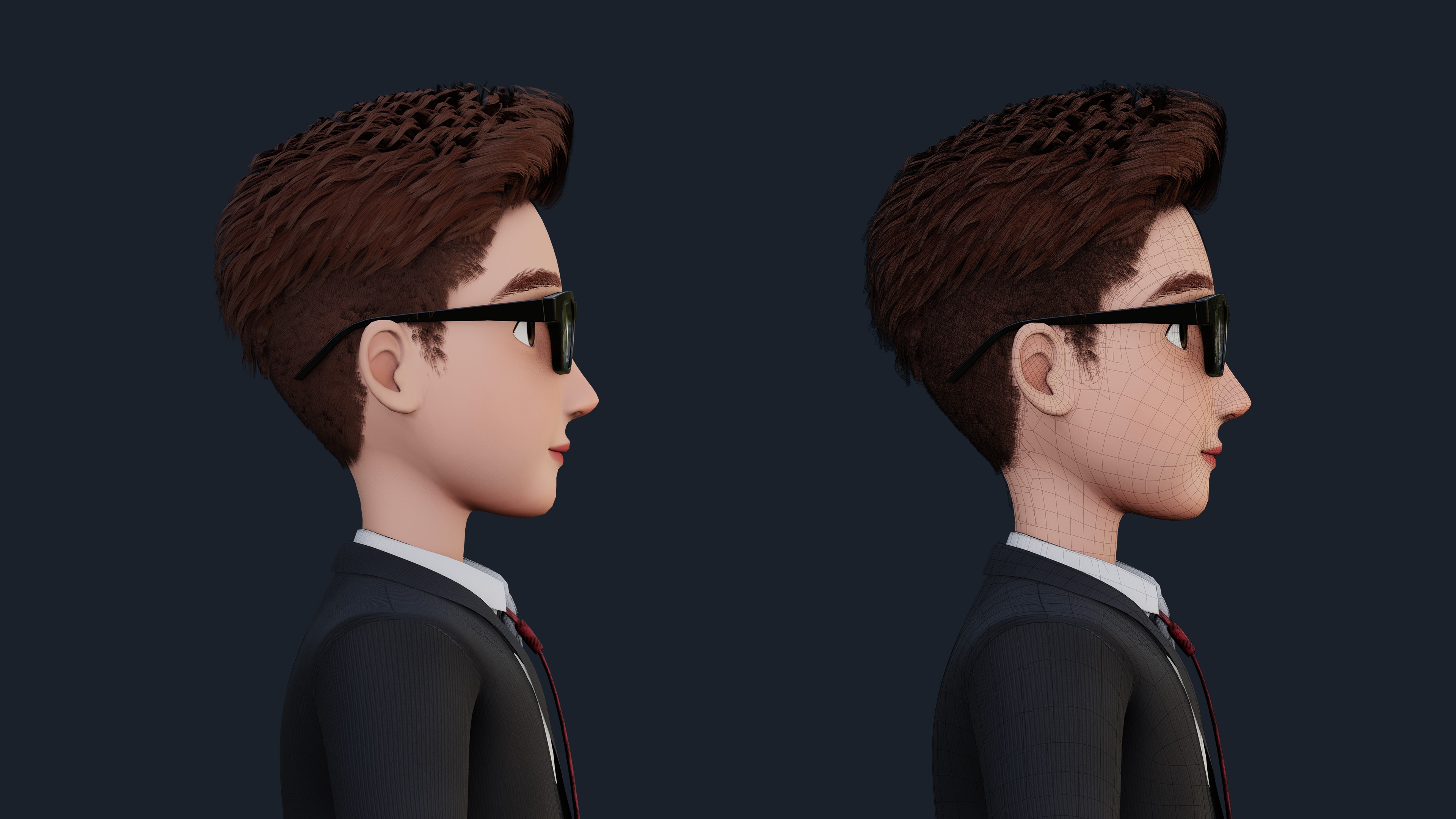 CARTOON MAN AND WOMAN - TOON MOTHER AND FATHER 3D Model Collection_12