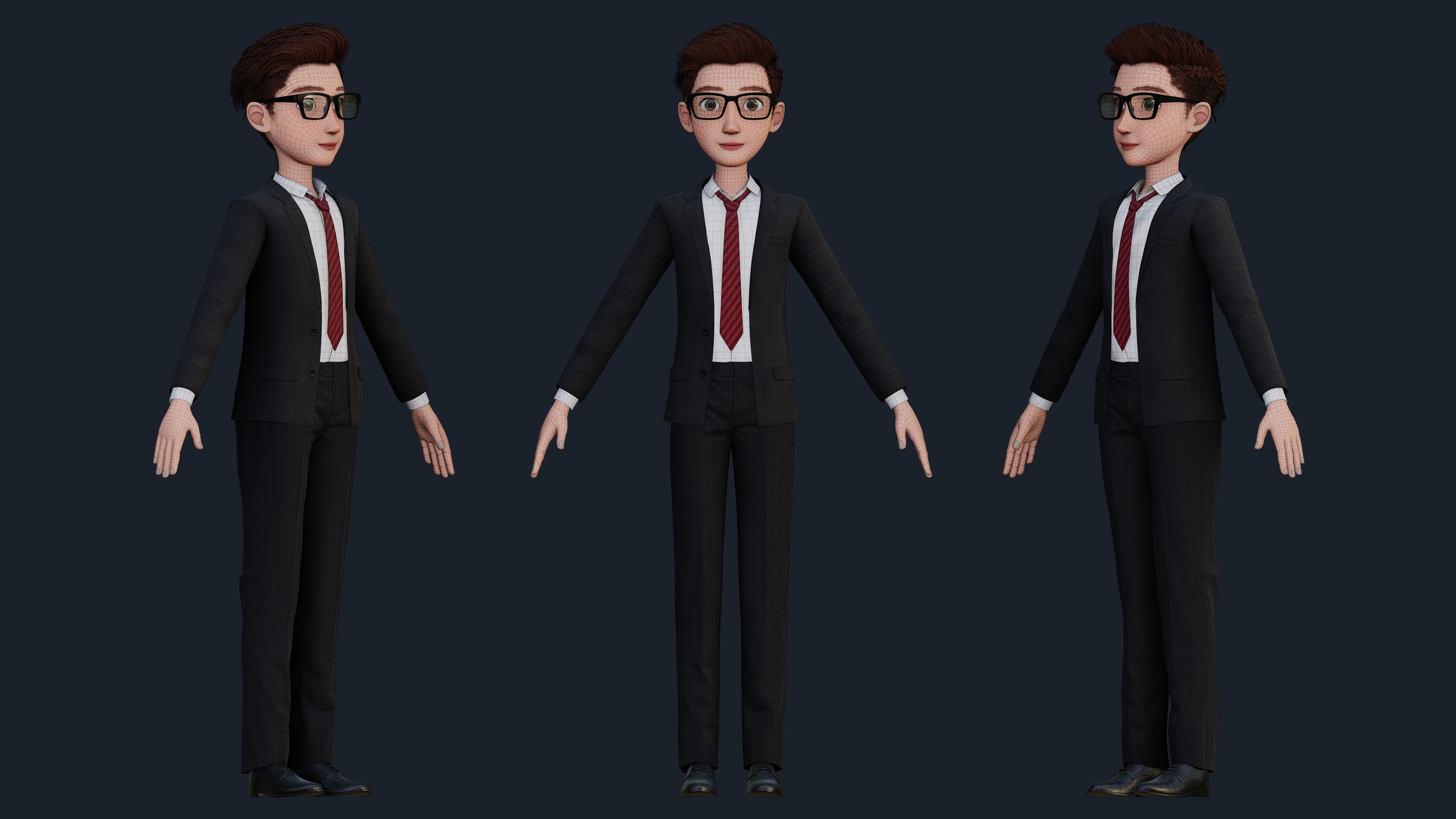 CARTOON MAN AND WOMAN - TOON MOTHER AND FATHER 3D Model Collection_17