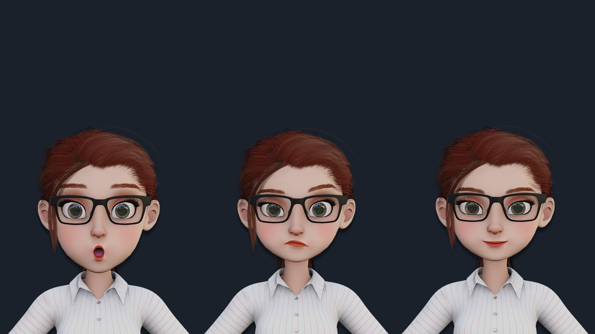 CARTOON MAN AND WOMAN - TOON MOTHER AND FATHER 3D Model Collection_4