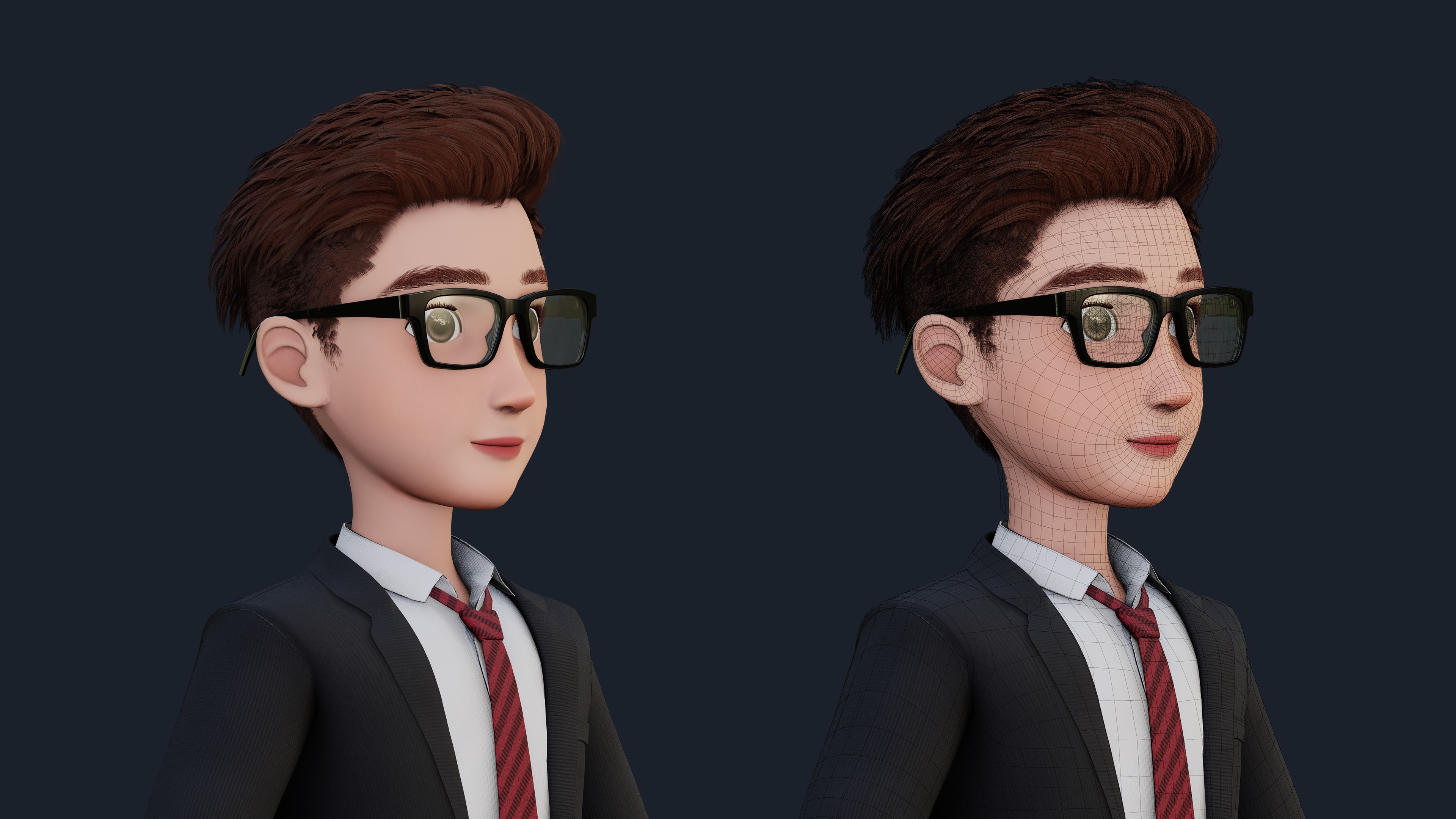 CARTOON MAN AND WOMAN - TOON MOTHER AND FATHER 3D Model Collection_13