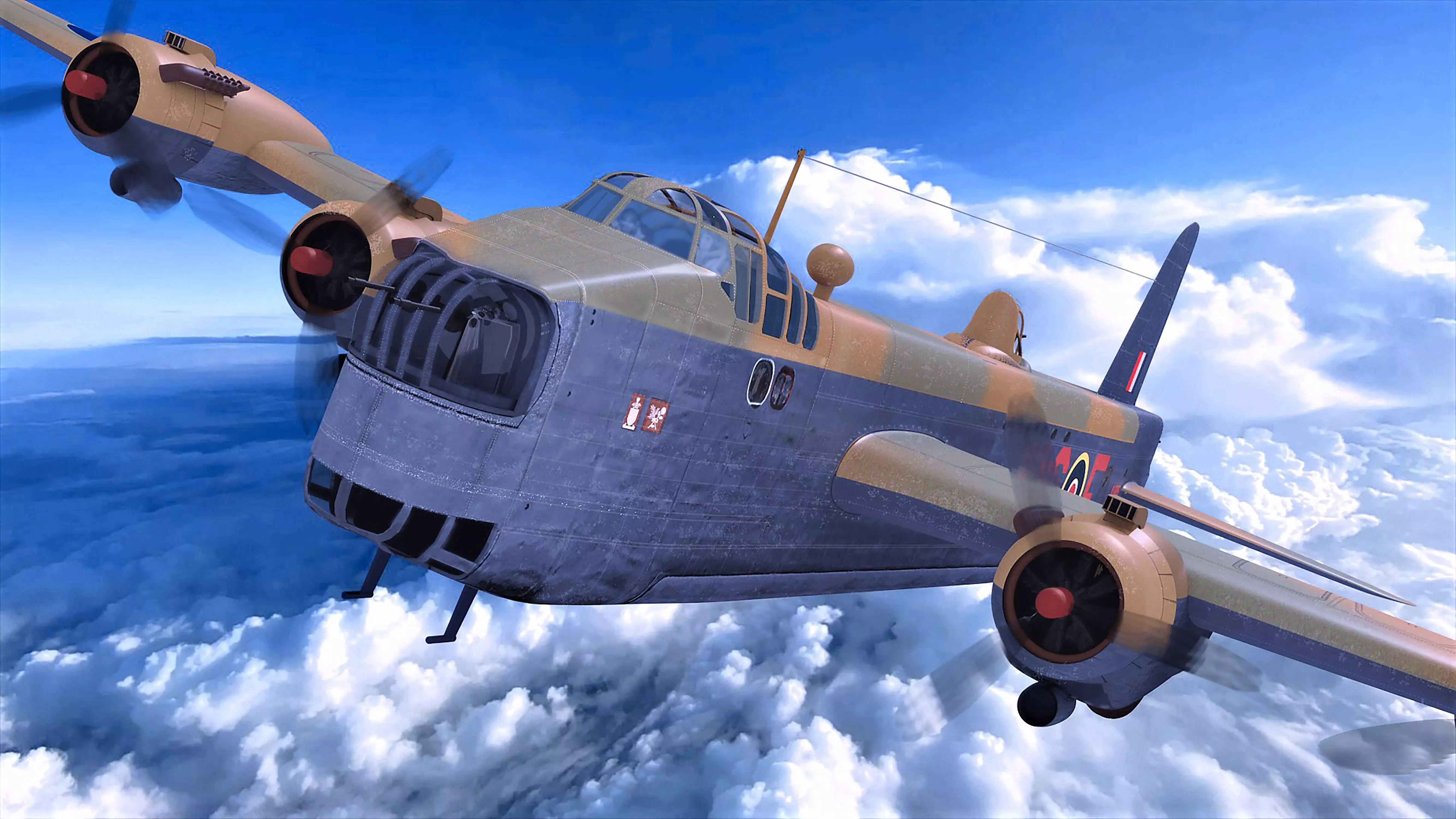 Short Stirling aircraft Free 3D model
