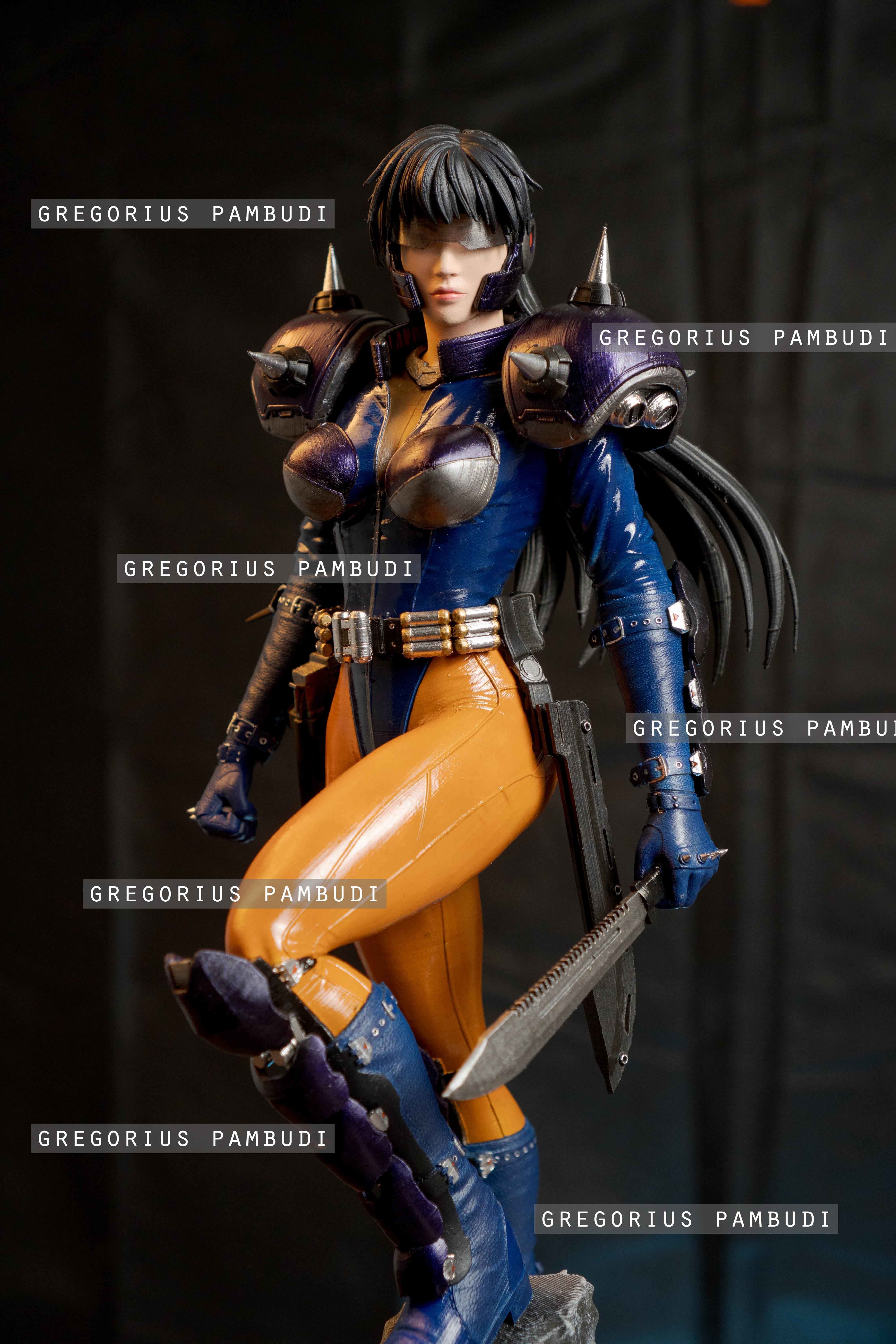 Angel Cop Fan Art Statue 3d Printable 3D print model_9