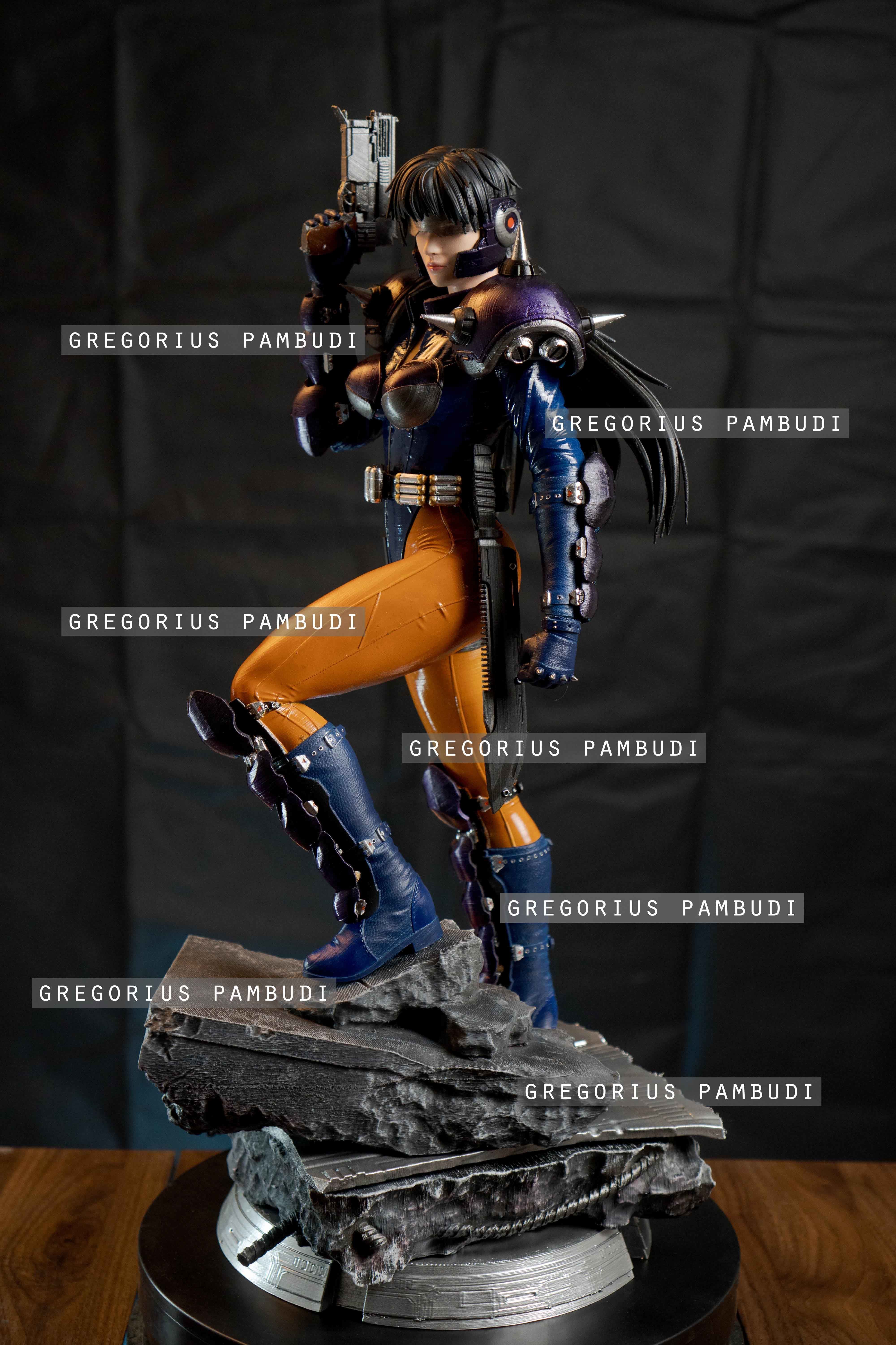 Angel Cop Fan Art Statue 3d Printable 3D print model_7