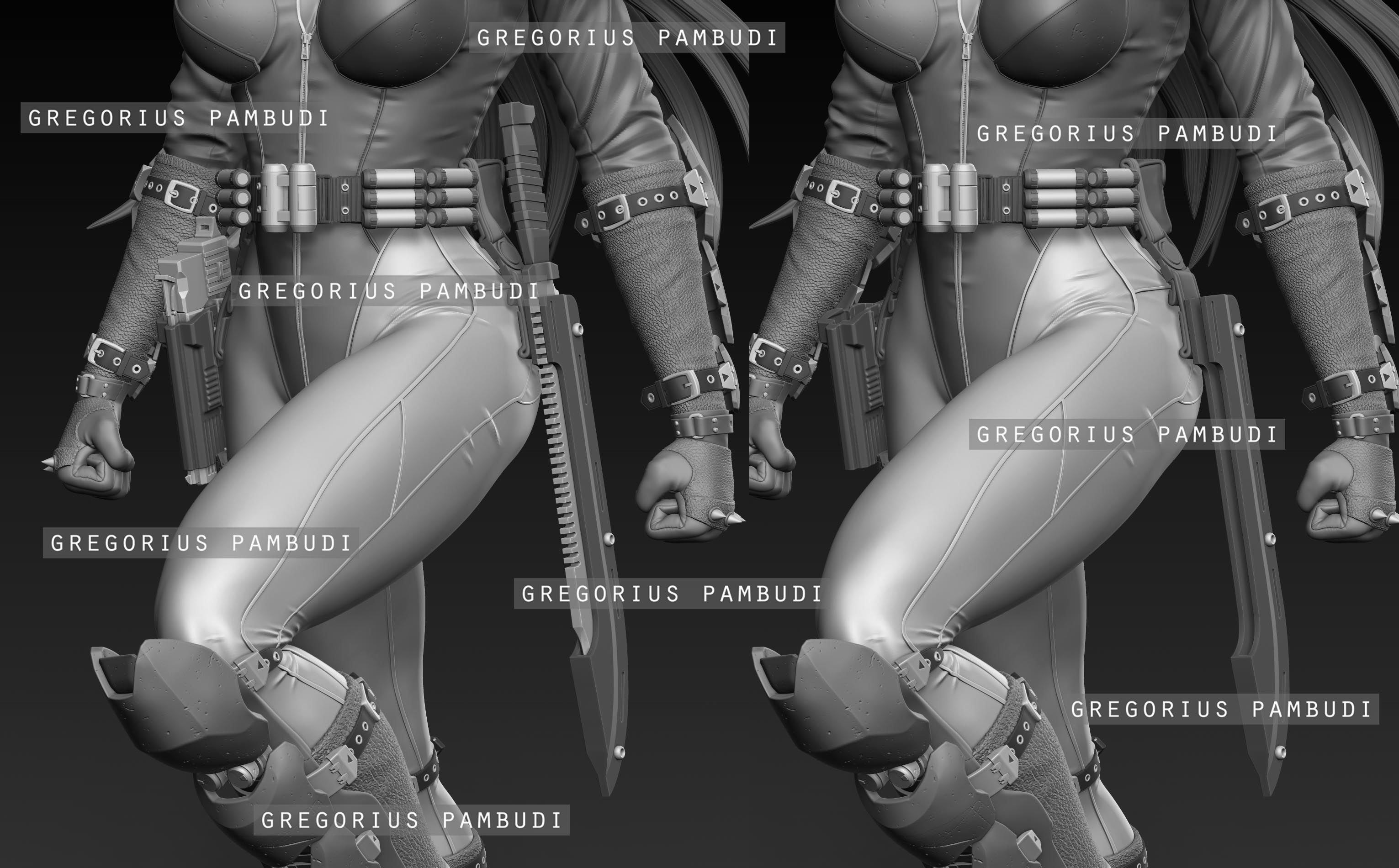 Angel Cop Fan Art Statue 3d Printable 3D print model_23