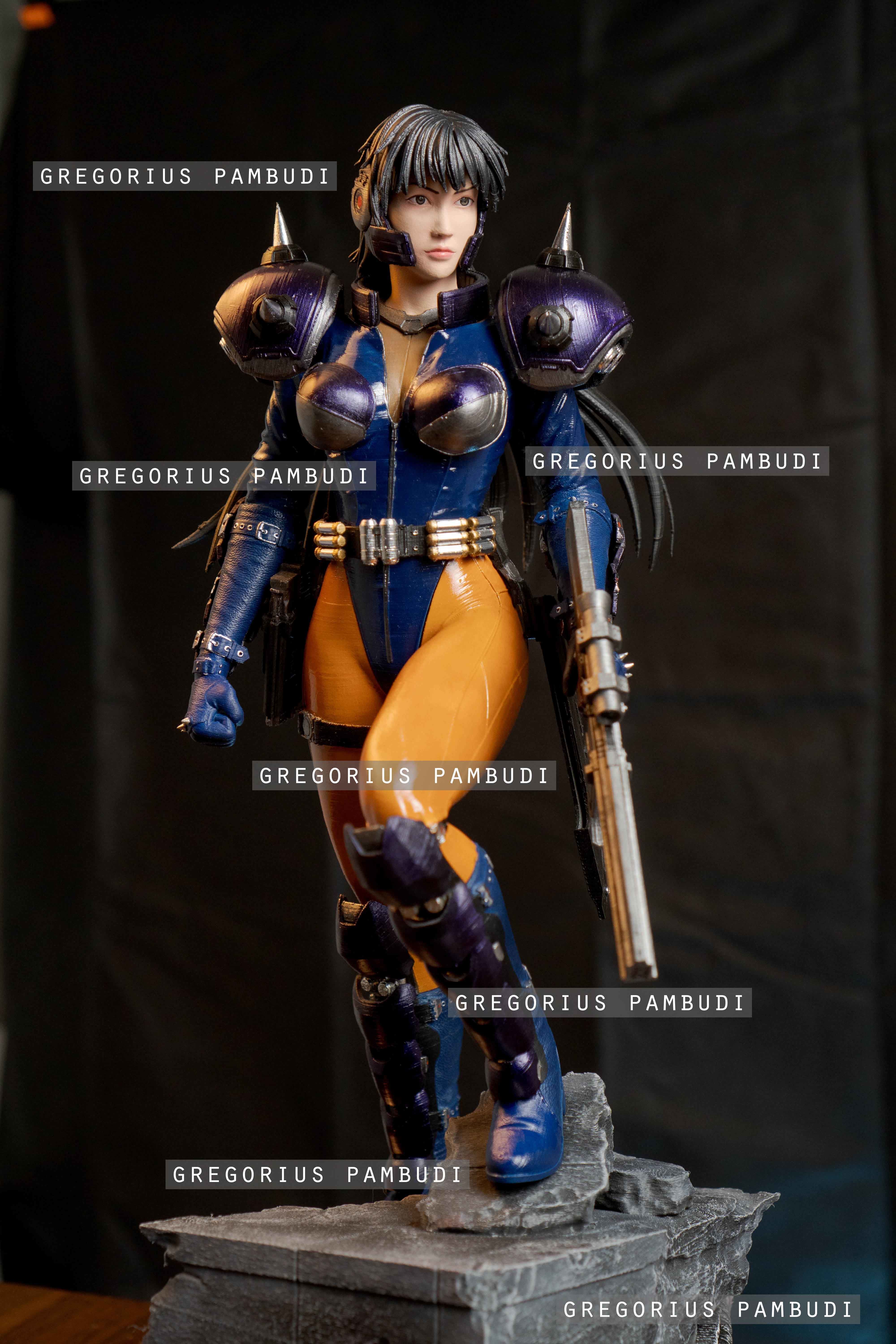 Angel Cop Fan Art Statue 3d Printable 3D print model_12