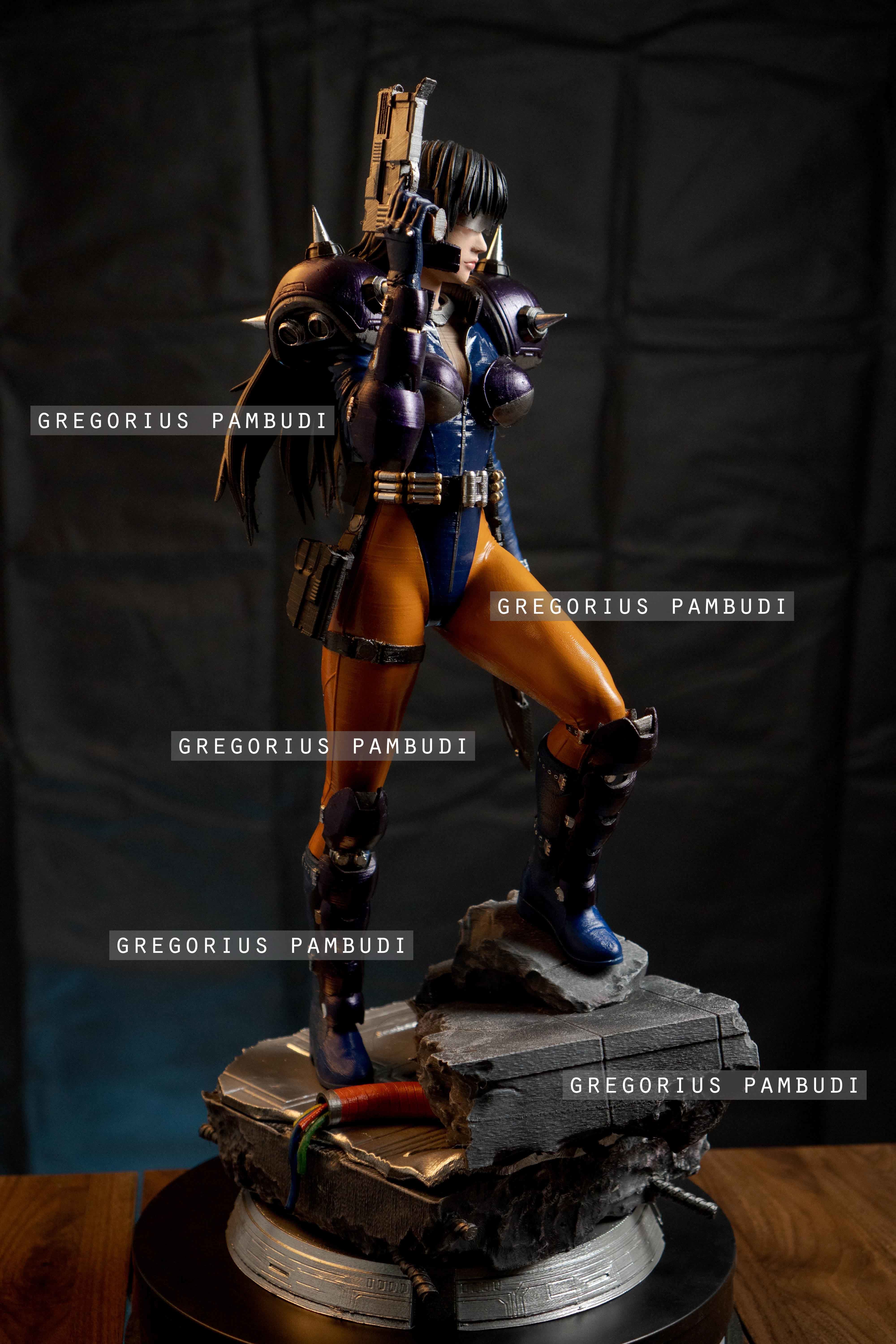 Angel Cop Fan Art Statue 3d Printable 3D print model_5