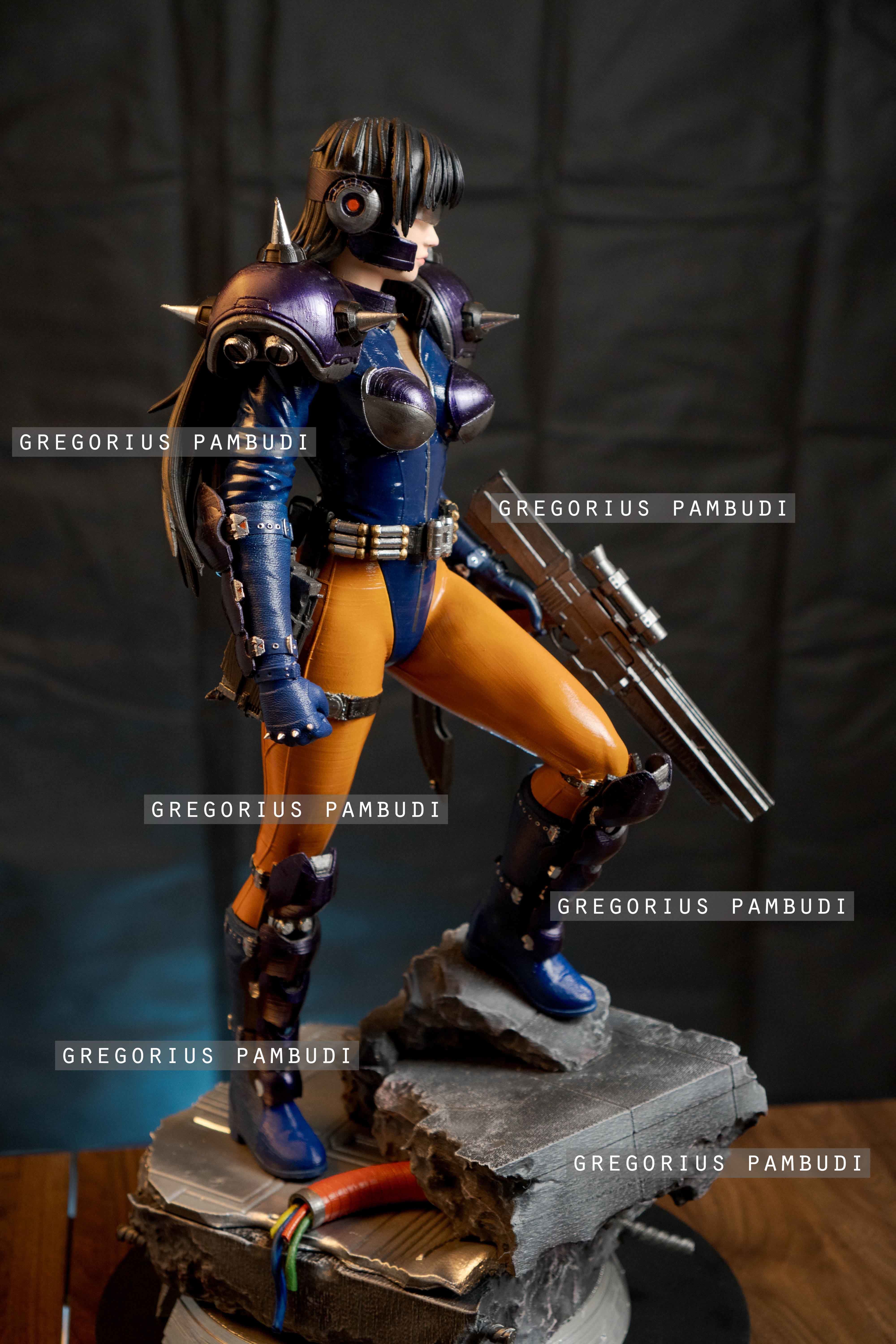 Angel Cop Fan Art Statue 3d Printable 3D print model_11