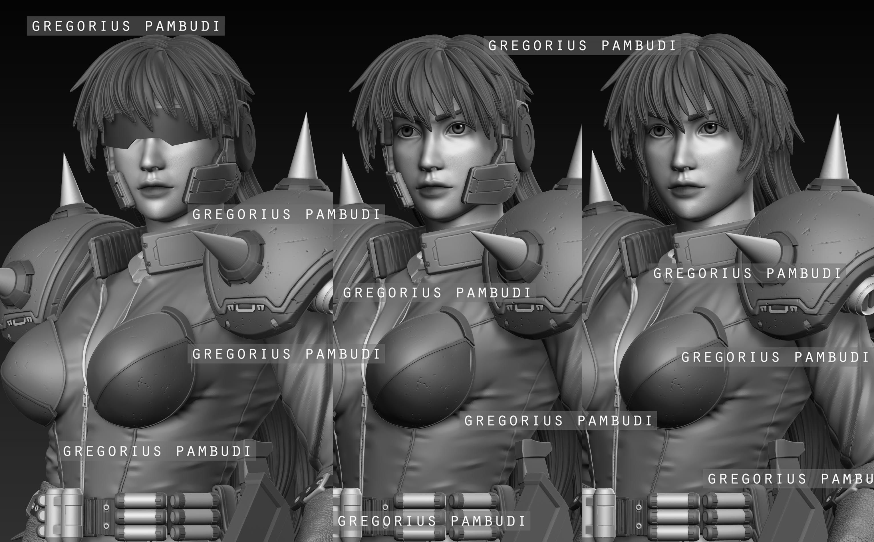 Angel Cop Fan Art Statue 3d Printable 3D print model_22