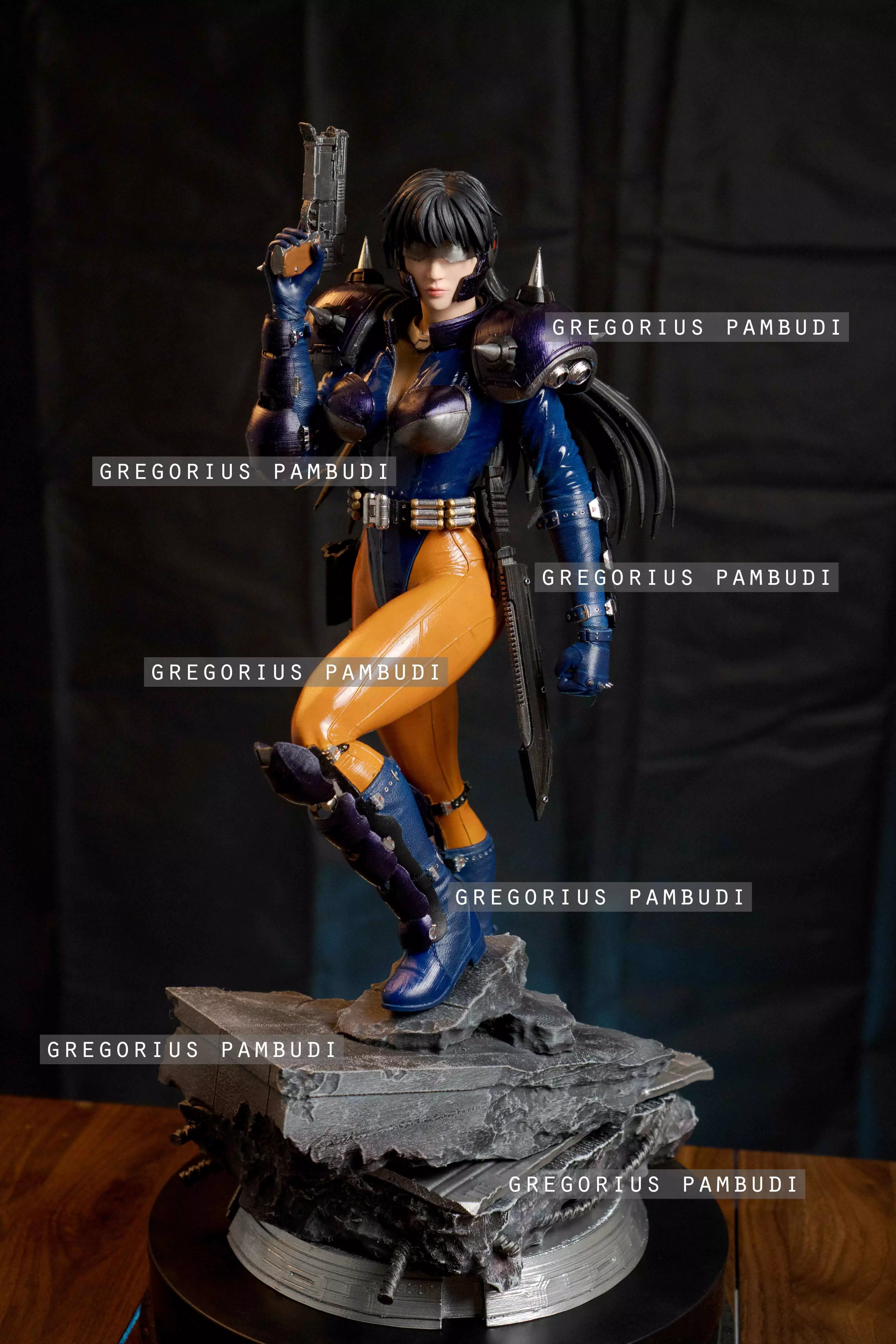 Angel Cop Fan Art Statue 3d Printable 3D print model_0