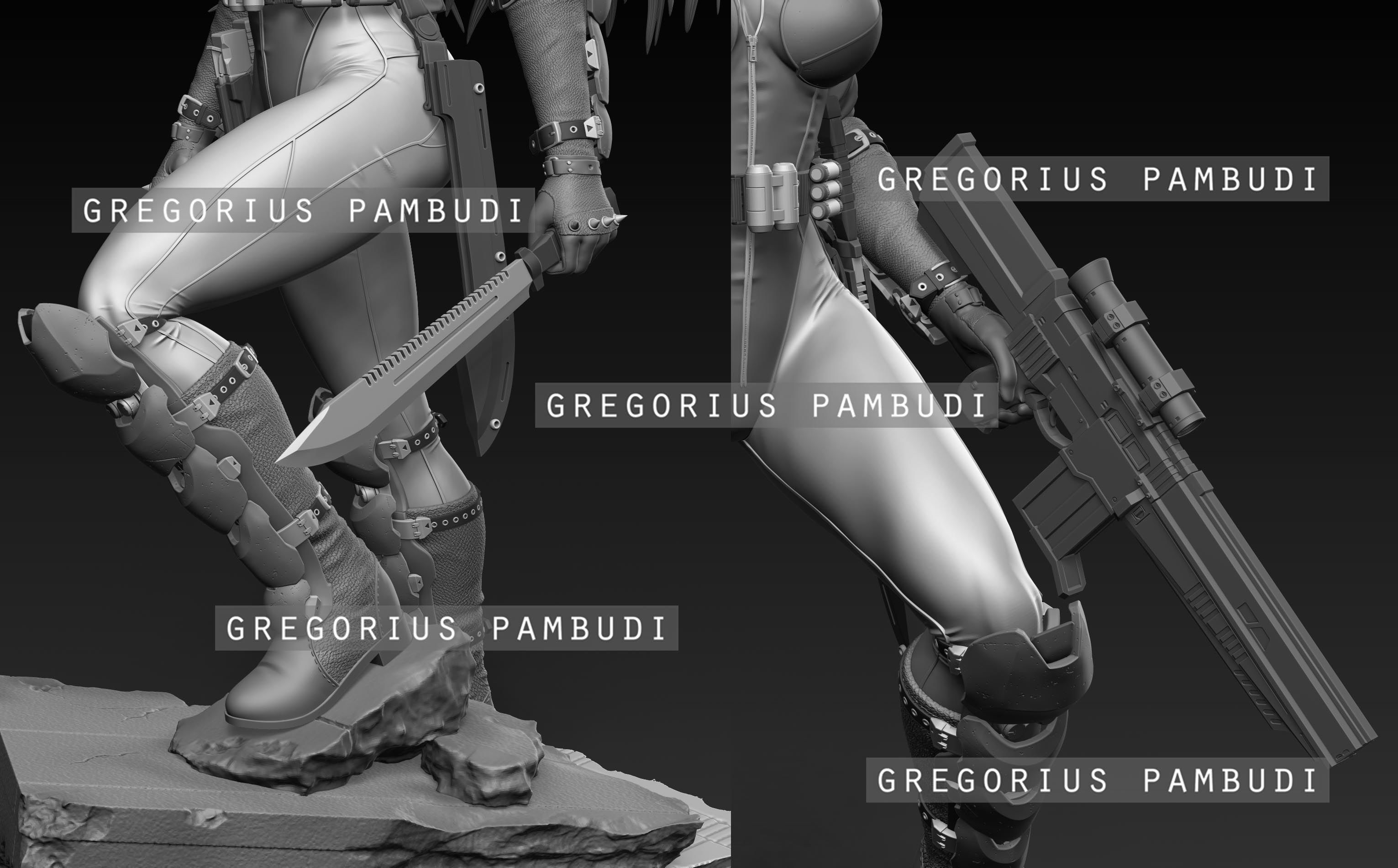 Angel Cop Fan Art Statue 3d Printable 3D print model_20