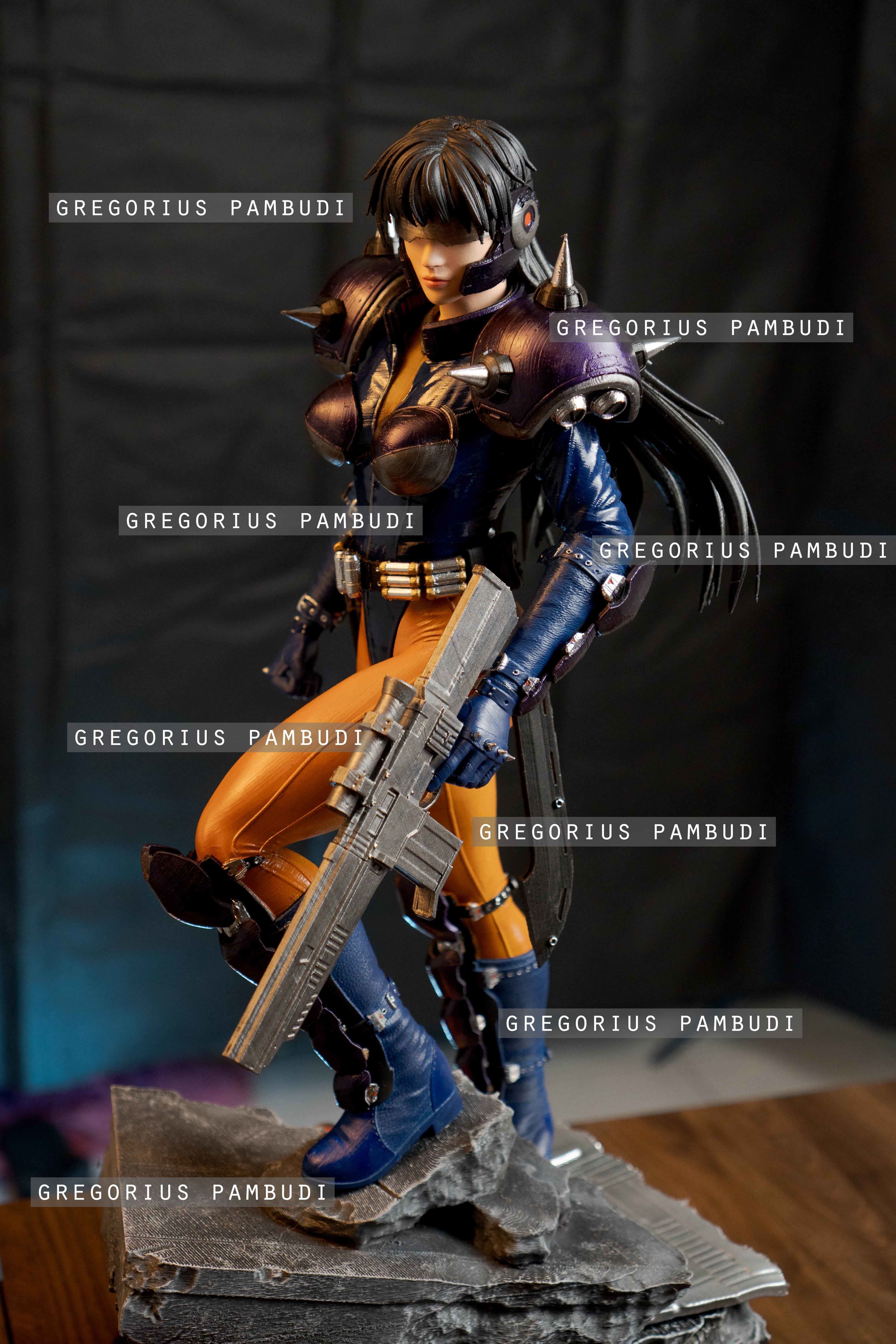 Angel Cop Fan Art Statue 3d Printable 3D print model_10