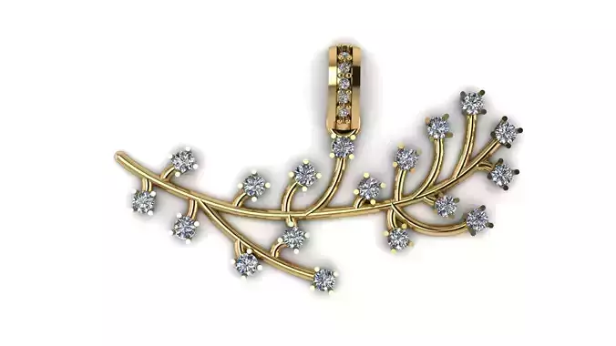 tree branch pendant 3d printable model