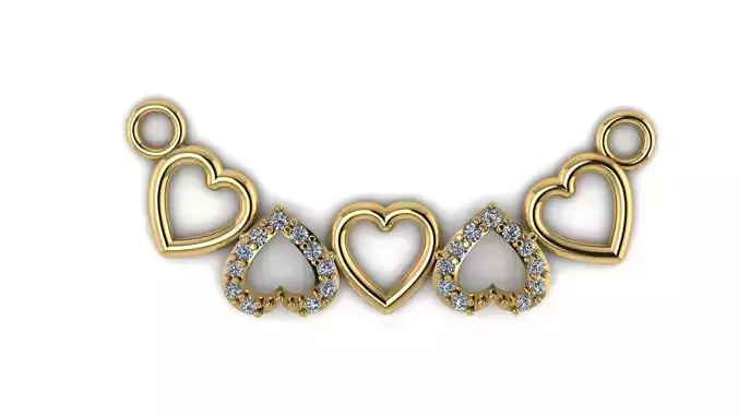 precious heart pendant 3d printable model