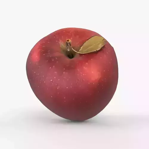 Photorealistic 3D scan of apple Low-poly 3D model