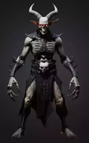 An evil skeletal character