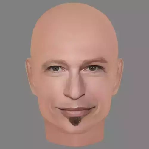 Howie Mandel Head - Low poly head for game Low-poly 3D model