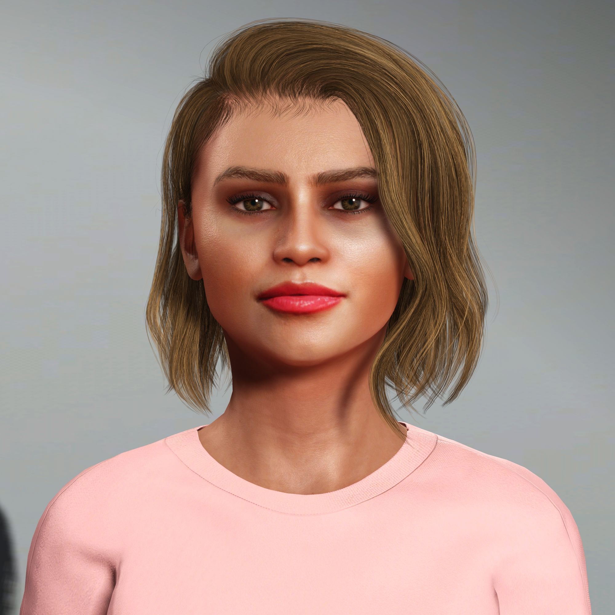 Zendaya Character Low-poly 3D model_2